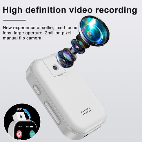Bewinner Mp3 2.01 Inch 720p (8G Player, Touch Screen Video Recording Music Recording for Traveling Small Memory Card)
