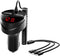 Retractable Car Charger 5 in 1 with Voltage Monitoring LED Display, 18W Car Phone Charger with Built-in Retractable