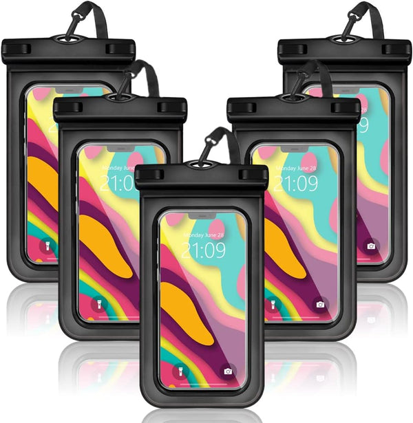 5 pcs Universal Waterproof Phone Pouch, IPX8 Underwater Waterproof Case Compatible with iPhone 12/11 Pro Max/Pro/8
