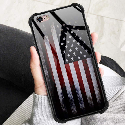 Military-Grade Protection Case for iPhone 6/6S, Anti-Scratch Shockproof Corners, Old Flag