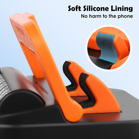 SINOTATO 360 Car Dashboard Phone Holder Rotatable Non-Slip Silicone Pad Car Phone Mount with Parking Number Plate Fit