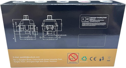 Gateron KS-3X1 Pro V2 Milky Yellow Pre-lubed Switches, 5-Pin Linear Switches Compatible with All MX Mechanical Keyboard