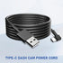 Dash Cam Charging Power Cable, USB-C Car Charging Power Cable, Mini Type-C Charging Cable, For Dash Cam/Rearview Mirror/Camera Charging Cable (Not Suitable For Transmission Power) (Type-c 6.5ft)