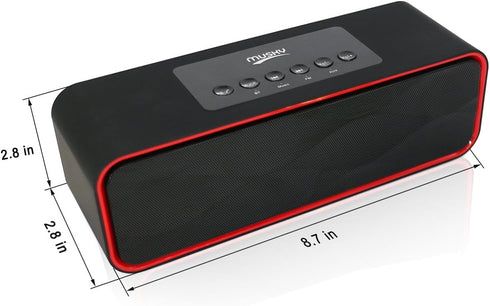 i-Tentek 10W MP3, Portable Bluetooth Stereo Speaker, with Acoustic Drivers,FM Radio & Handsfree Speakerphone, Slots
