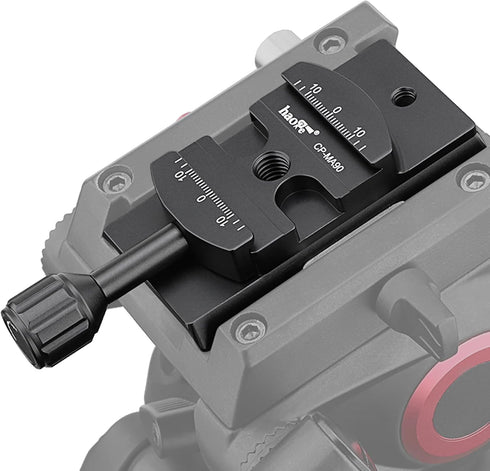 Haoge CP-MA90 Quick Release Plate Adapter for Manfrotto Tripod Fluid Video Head to Arca-Swiss Compatible, Fit 501PL /