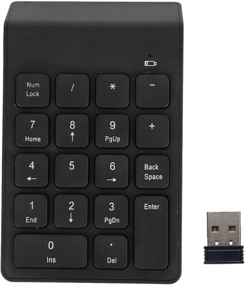DAUZ Wireless Numeric Keypad, 18 Keys Waterproof Numeric Keypad for Business