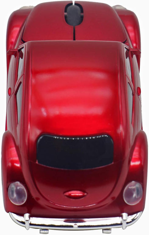 Wireless Sports Car Mouse, 3D Optical Mouse for Desktop, Laptop PC, Computer Mice for JKC (Red)