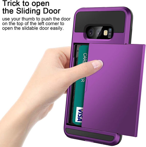 Vofolen Cover for Galaxy S10e Case, Wallet Card Holder, Anti-Scratch Dual Layer Protective Hard Shell