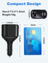 4 in 1 USB C Car Charger Adapter, 210W Multi USB Cigarette Lighter Adapter with 3 USB Ports for iPhone 15/14