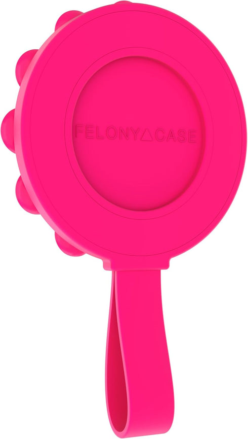 FELONY CASE 17, 16, 15, 14, 13, 12 - Neon Pink Magnetic Suction Cup Phone Mount and Grip Strong Silicone Holder