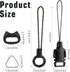 HJZHII 8 Pcs Quick Release Buckle for DSLR Camera Strap, Triangle Loops Adapter with ABS Cap Mini Split Lug Ring