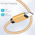 USB C Cable 1ft 4-Pack, 3A Fast Charging USB A to USB C Cord, Nylon Braided, Compatible with Samsung Galaxy A Series