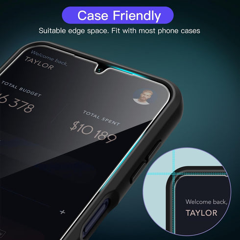 JETech 9H Tempered Glass Screen Protector for Samsung Galaxy A15 4G/5G 6.5-Inch, HD Clear, Anti-Scratch, 3-Pack