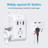 TROND 2 Prong Power Strip USB, 5 Outlet Splitter with 3 USB Ports (1 USB C), 2 to 3 Prong Outlet Adapter, Wall Mount