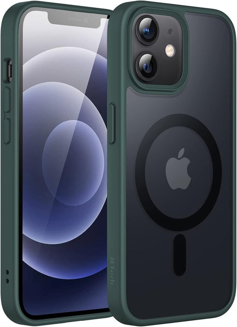 JETech Magnetic Case for iPhone 12/12 Pro 6.1-Inch, Compatible with MagSafe, Translucent Matte Back Slim Shockproof