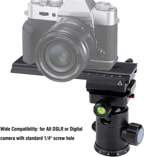 Joyzan 2 1/4" Macro Focusing Rail Slider, Way Shot Focus Mount Camera Flash Support Bracket Holder Photography Closeup