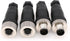 Eonvic 2 Sets M12 5 Pin Male & Female A Code Circular Aviation Plug Industrial Sensor Connector 60V 4A Waterproof Straight 12mm Connector Plug Cable Adapter