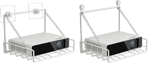 MQXYSDLY 2 11.5" 8.5" Projector Wall Bracket Router Wall Mount Suspension Cup Organizer Free No Drilling Pegs