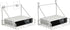 MQXYSDLY 2 11.5" 8.5" Projector Wall Bracket Router Wall Mount Suspension Cup Organizer Free No Drilling Pegs