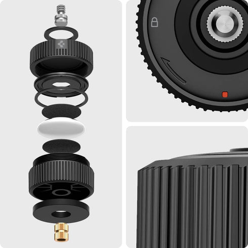 Spigen Camera Adapter Mount Designed for AirTag Compatible with Nikon DSLR/Canon DSLR/GoPro/GoPro Hero 8/GoPro Hero 9/GoPro Hero 10/GoPro Hero 11/DJI Pocket/DJI Pocket 2/DJI Action 2 Cameras - Black