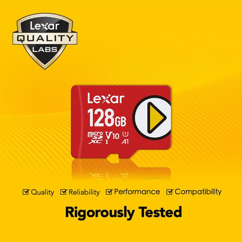 Lexar 128GB PLAY microSDXC Memory Card, UHS-I, C10, V10, A1, Full-HD & 4K Video, Expanded Storage for Nintendo-Switch