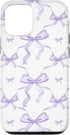 Aesthetic Watercolor Case for iPhone 14 with Lilac Ribbons and Bows