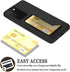 Asuwish Samsung Galaxy S21 Plus Case, Black Cover with Tempered Glass Screen Protector & Credit Card Holder