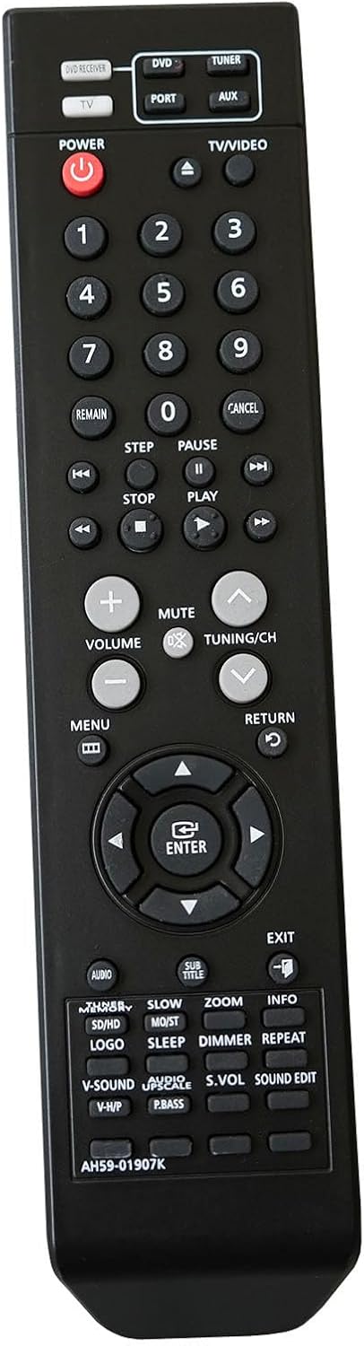 Replacement Remote Control AH59-01907K for Samsung TV, DVD Audio Home Theater System HTX710 HTX710T/XAA HTX710X