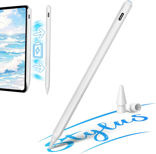 Apple Pencil for iPad 10th/9th Generation, Magnetic Wireless Charging and USB C Stylus Pen for iPad Air, Mini, Pro
