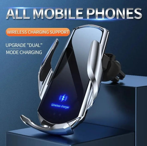 Car Wireless Charger Magnetic Auto Car Mount Phone Holder for iPhone, Samsung, Xiaomi, Infrared Induction 15W Fast