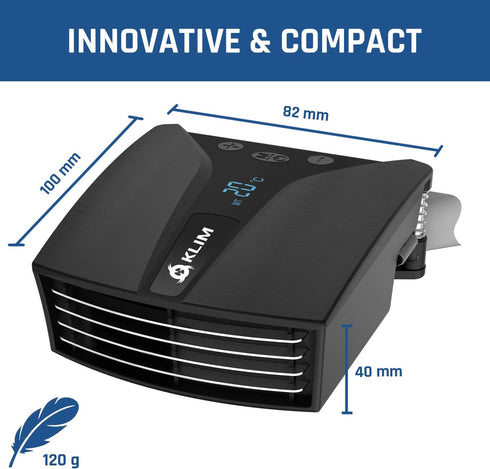 KLIM Tempest Laptop Cooler - 2024 Gaming Fan with Vacuum, Temperature Detection, 4000 RPM, Portable & Compatible
