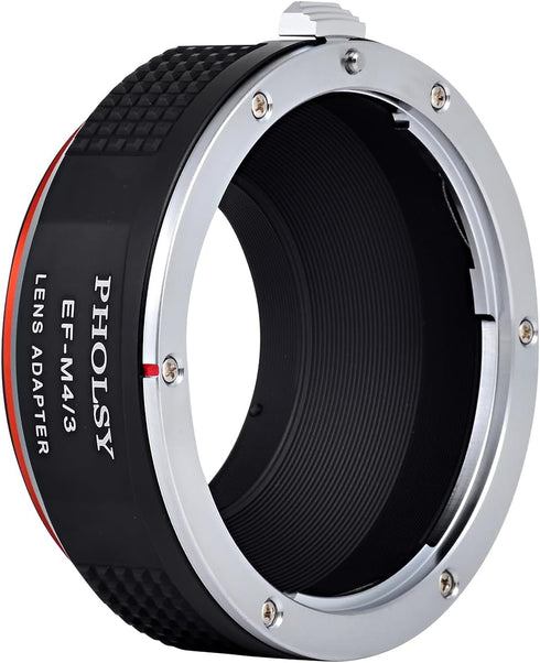 Manual Focus Lens Adapter EF to MFT for Canon EF EF-S Mount Lens to Micro Four Thirds Cameras, Compatible with Olympus