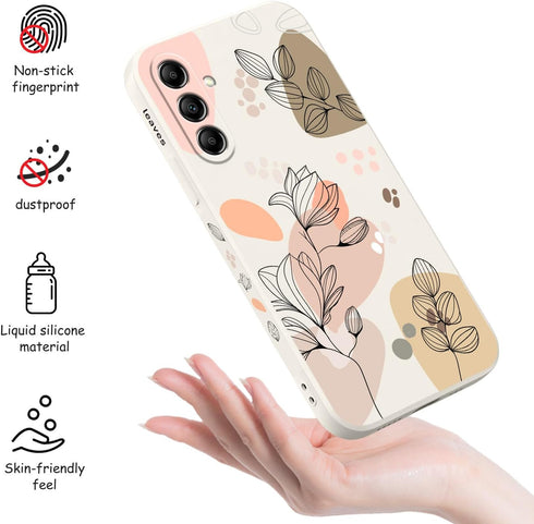 Samsung Galaxy A25 5G Case, Morandi White Soft Anti-Scratch Microfiber Lining Stylish Phone Cover 6.5 Inch