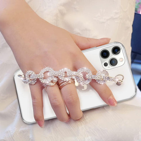 Bonitec Clear Bracelet Case Compatible with iPhone 12 Pro Max, 3D Glitter Sparkle Bling Strap, Luxury Protective Cover