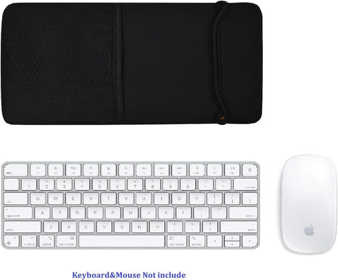Water-repellent soft protective case compatible with Apple Magic Keyboard MK2A3LL/A and Apple Magic Mouse, black