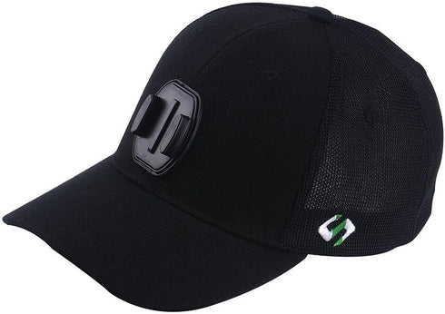 Smatree Black Baseball Hat Mount Mesh Cap for G*pro 12/11/10/9/8/7/6/5/5 Session/4/3+/3/2/DJI OSMO (L 58-60cm)