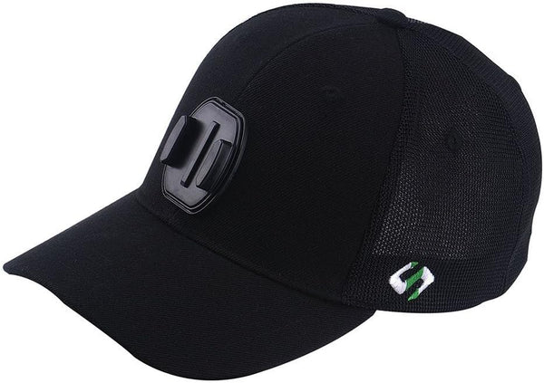 Smatree Black Baseball Hat Mount Mesh Cap for G*pro 12/11/10/9/8/7/6/5/5 Session/4/3+/3/2/DJI OSMO (L 58-60cm)