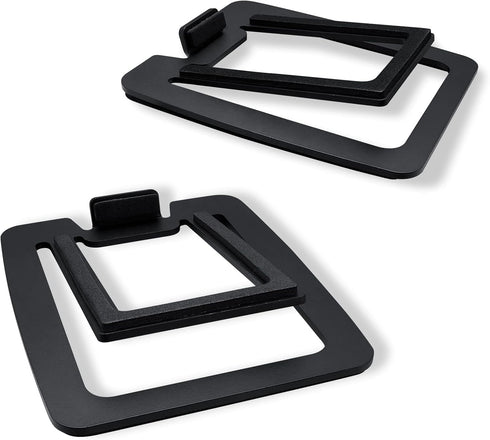 SW601 Metal Desktop Speaker Stands for Compact 2''-3'' Speakers, Tilted Steel Damping Foam Padding, Pair