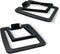 SW601 Metal Desktop Speaker Stands for Compact 2''-3'' Speakers, Tilted Steel Damping Foam Padding, Pair
