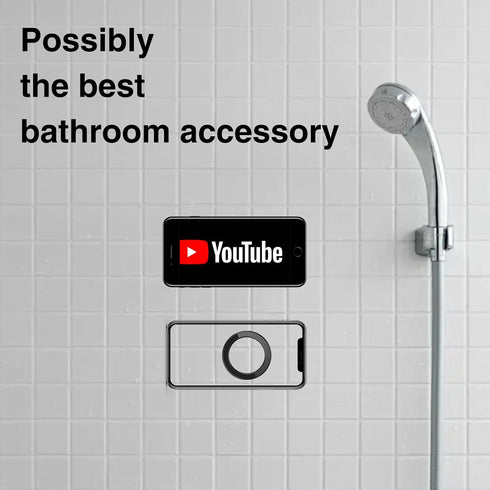 Magnetic Wall Mount Phone Holder for Shower, Hands-Free Mirror Sticker, Fits Apple iPhone 15 14 13 12 Pro Max Plus Mini