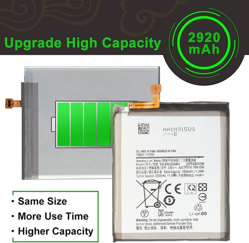 WUHAO Replacement Battery for Samsung Galaxy A10e - Upgraded EB-BA202ABU with Adhesive Tape Tool Kit