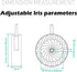 8mm-68mm Lens(SK68) Adjustable Iris Aperture Diameter Iris Diaphragm Optical Diaphragm for Microscope Iris Adjustable