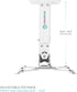 ONKRON Universal Projector Mount, Ceiling & Wall up to 22 lbs, Adjustable Height with Swivel