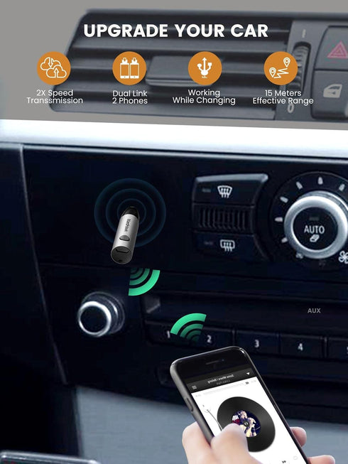 Bluetooth 5.0 Receiver, MaedHawk Bluetooth Aux Adapter/Portable Wireless Audio Car Kit with 3.5mm Jack for Home Music