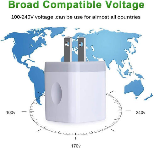 GiGreen Fast Charging Block, 5Pack Dual Port USB Outlet Plug 2.1A Wall Charger for iPhone, Samsung Galaxy, Pixel