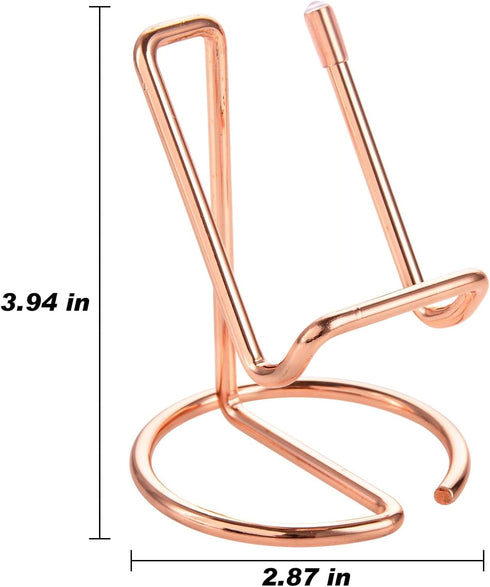 2 Pack Cute Metal Rose Gold Cell Phone Stand for Desk, Desk Accessories, Compatible with All Mobile Phones, iPhone,