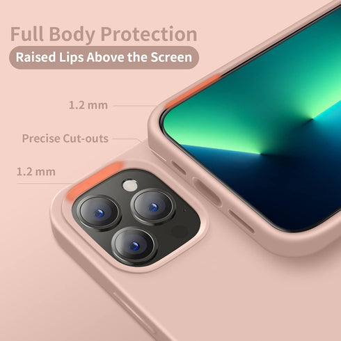 Cordking iPhone 13 Pro Max Case - Silicone Ultra Slim Shockproof Protective Phone Case with Soft Anti-Scratch