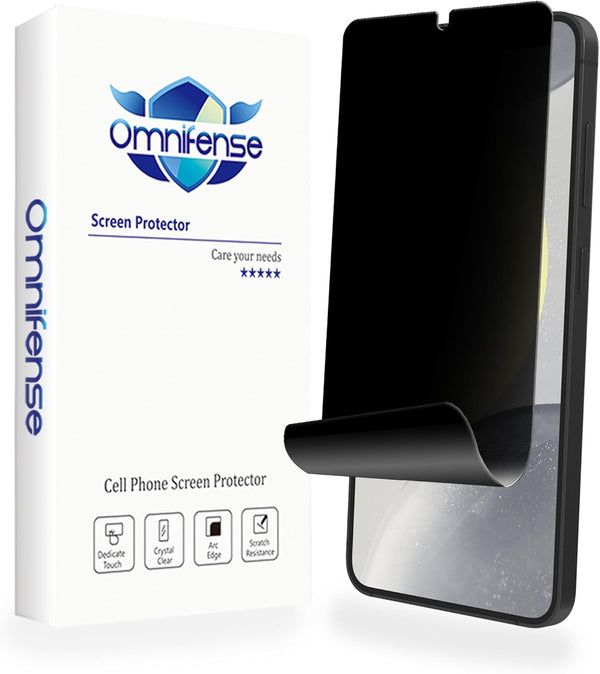 Samsung Galaxy S24 Privacy Screen Protector 2 Pack, Case Friendly, 2-Way Anti-Spy, Supports Fingerprint Unlock.
