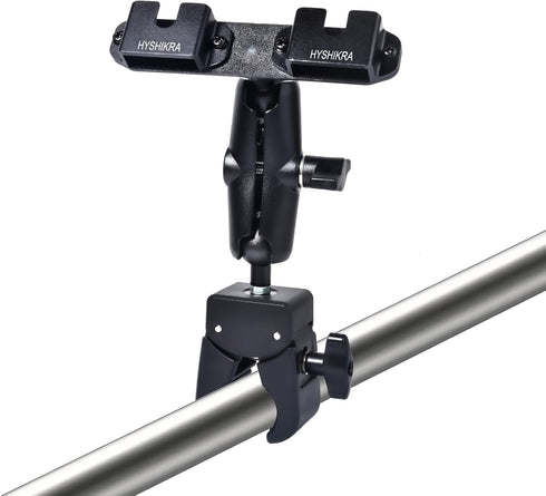 HYSHIKRA Radio Bracket, Microphone Mount Clamp Kit, Ball Head Design, Magic Arm with