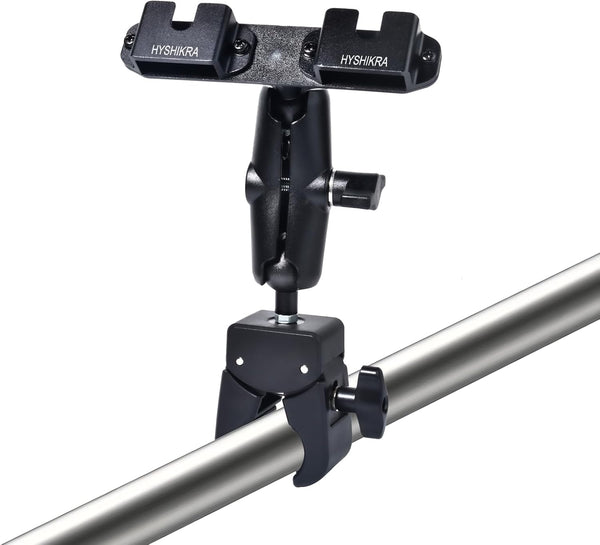 HYSHIKRA Radio Bracket, Microphone Mount Clamp Kit, Ball Head Design, Magic Arm with